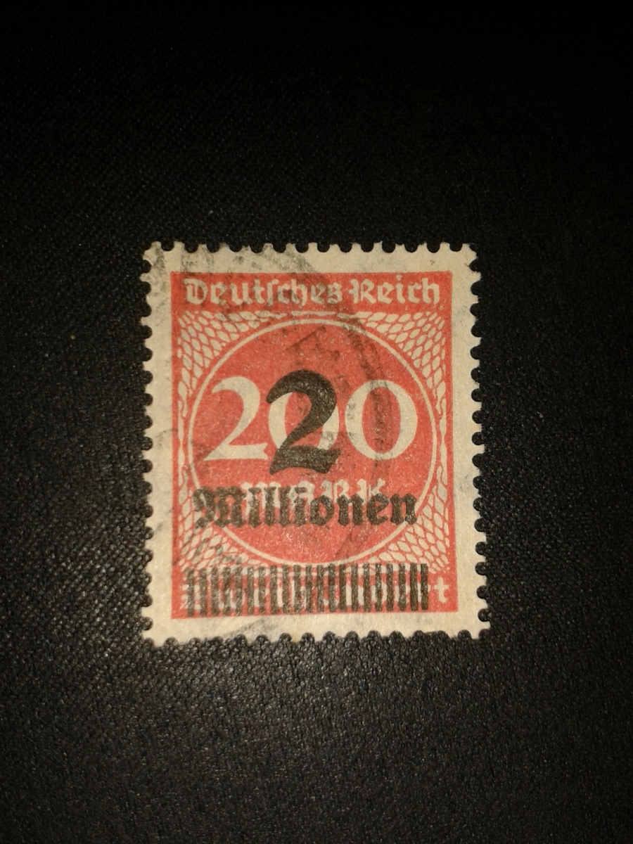 Deutsches Reich 2 Mill Überdruck 1923 Identifizierung und